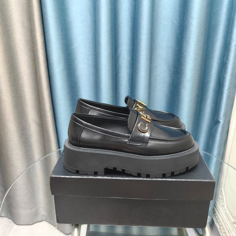 Ch*el leather shoes
